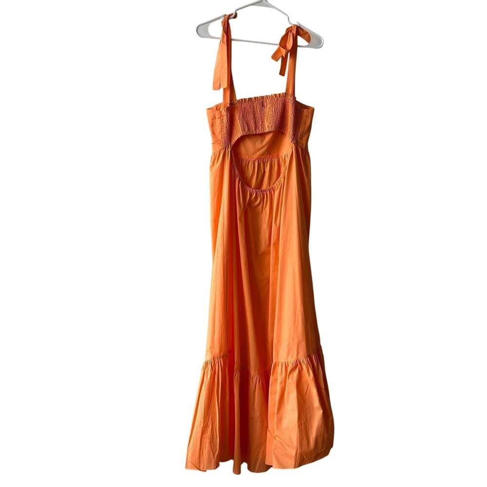 MISA LA Women's Orange Serafina Square-Neck Tie-Shoulder Maxi Dres Size L NWT - Picture 9 of 9